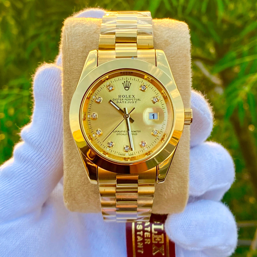 10 Stone First Copy Watch for Men – Luxury Diamond Style Design