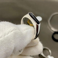 Unisex Black Onyx Stainless Steel Ring – Slim Oval Signet Design