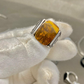 Tiger Gemstone Ring for Men in Stainless Steel – Lifetime Color Warranty | Premium Fashion Statement Ring
