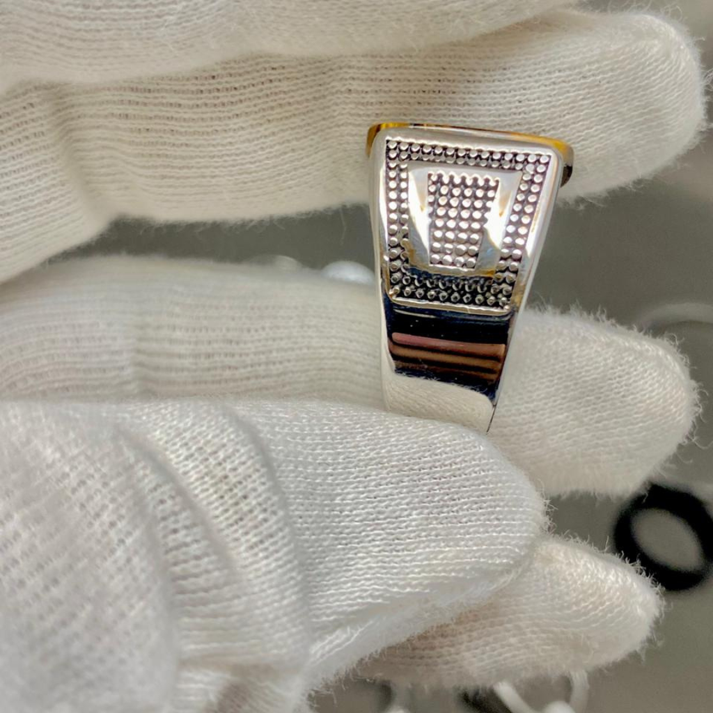 Tiger Gemstone Ring for Men in Stainless Steel – Lifetime Color Warranty | Premium Fashion Statement Ring