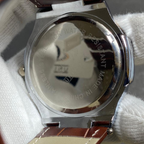 Rose Gold Nautilus-Style Men's Watch – Premium Leather Strap with Date Display