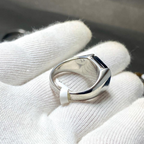 Premium Stainless Steel Stone Ring for Men – Luxury Adjustable Fashion Ring