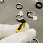 Unisex Black Onyx Gold Plated Stainless Steel Ring – Minimalist Signet Design