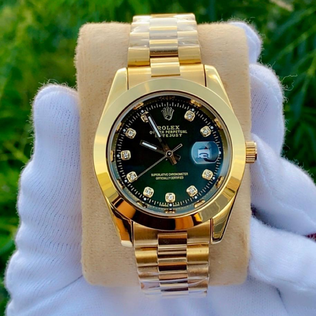 10 Stone First Copy Watch for Men – Luxury Diamond Style Design