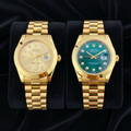 10 Stone First Copy Watch for Men – Luxury Diamond Style Design