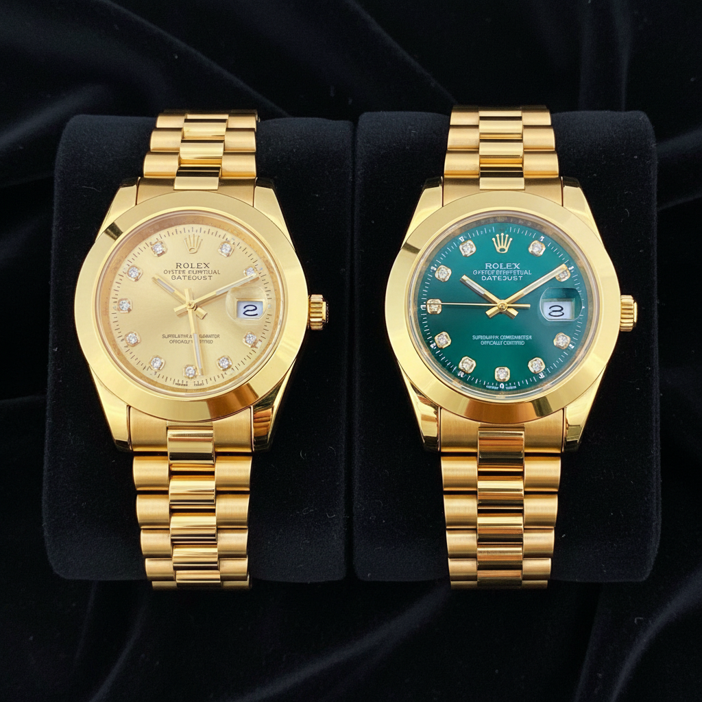 10 Stone First Copy Watch for Men – Luxury Diamond Style Design