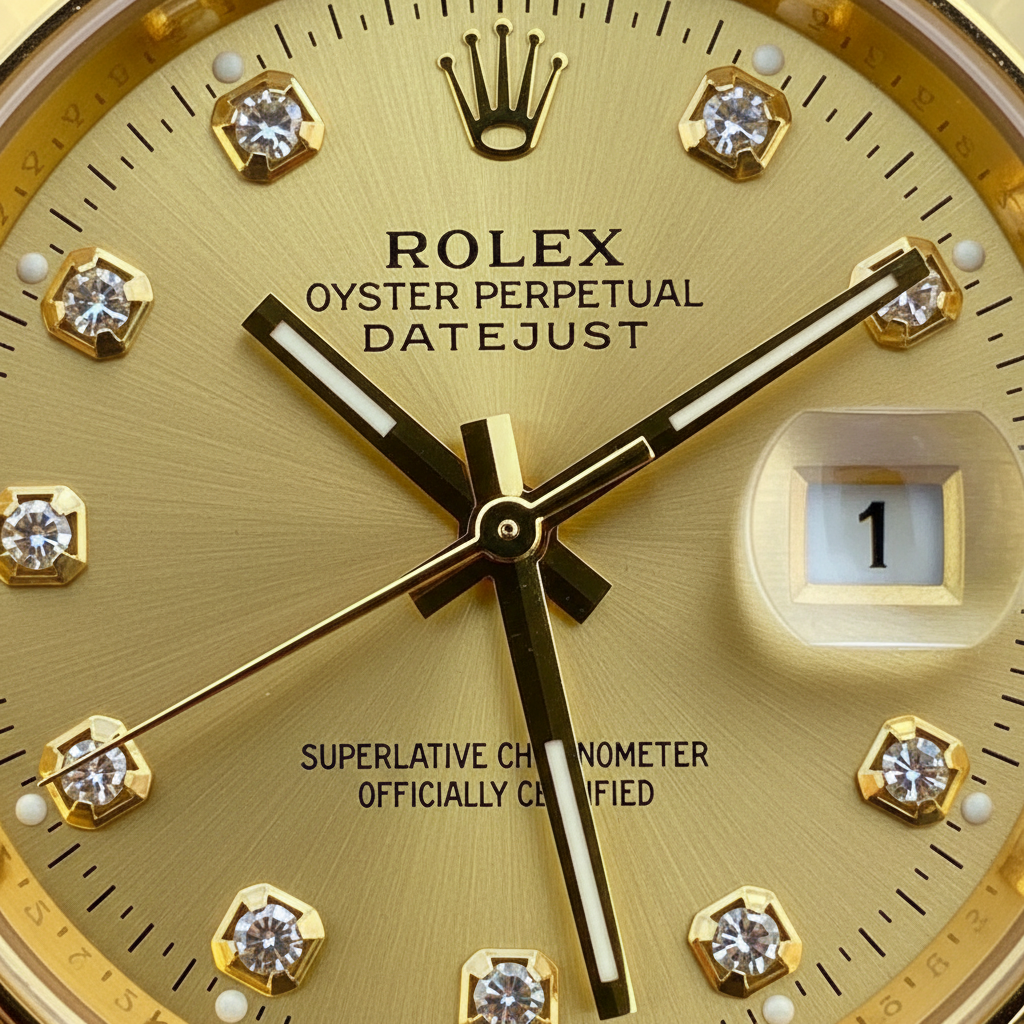 10 Stone First Copy Watch for Men – Luxury Diamond Style Design