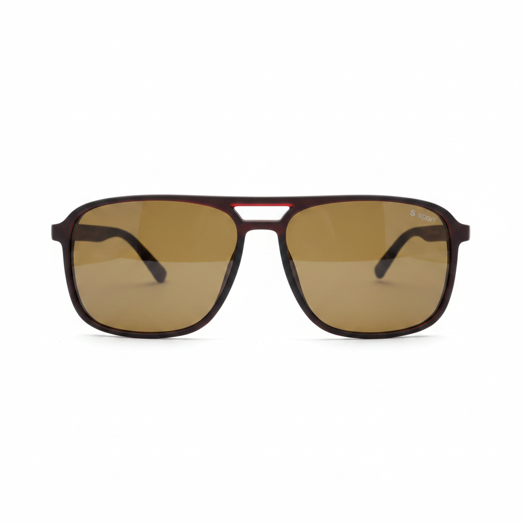 S Sport Square Aviator Sunglasses – Brown Polarized Lens | Men's Eyewear