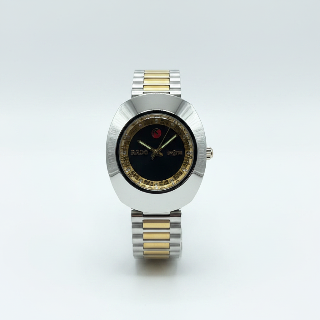 Two-Tone Couple Watch Set – Luxury His & Hers Stainless Steel Timepiece with Date Display