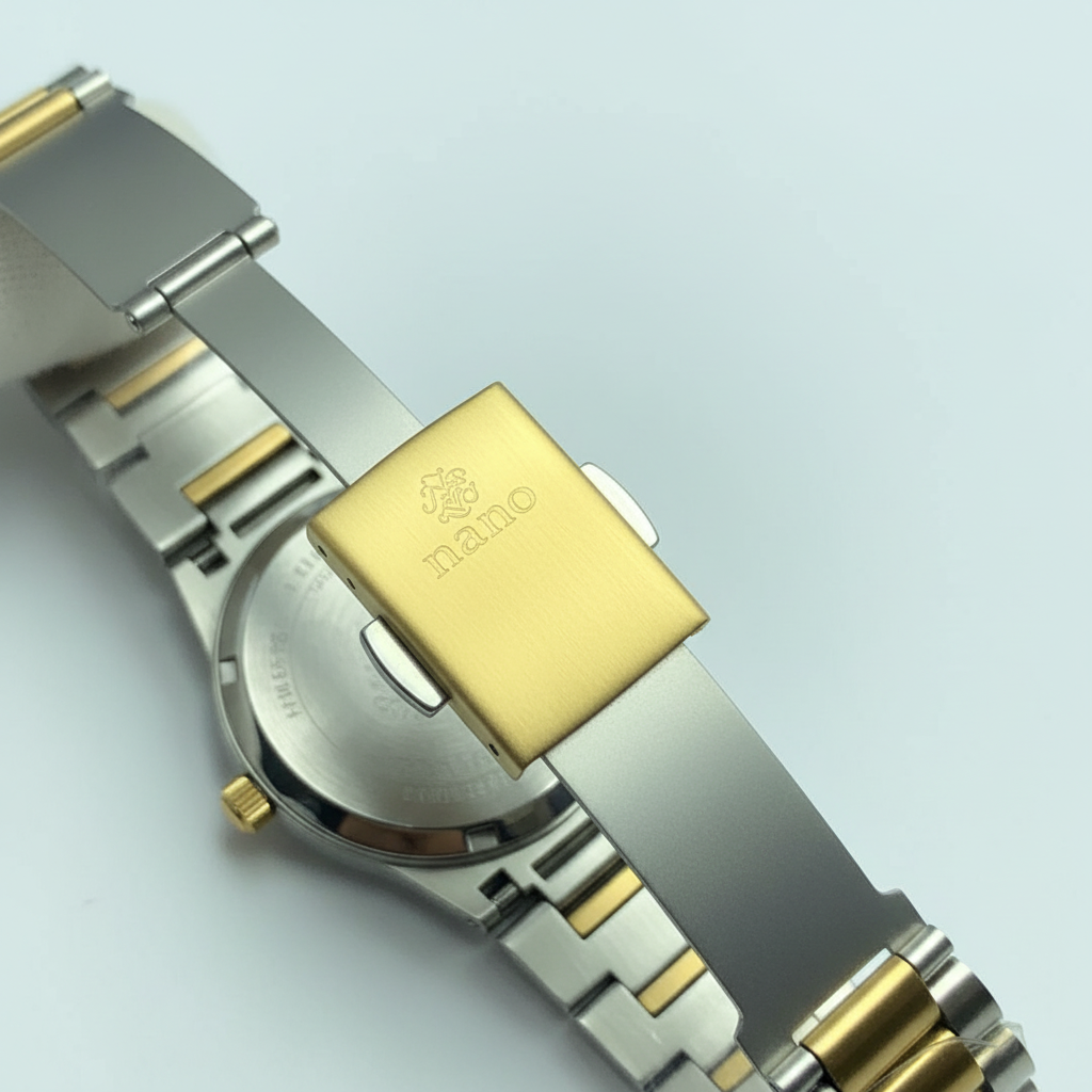 Two-Tone Couple Watch Set – Luxury His & Hers Stainless Steel Timepiece with Date Display