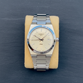 PRX Style Men's Watch – Ice Blue & Grey Dial, Stainless Steel Integrated Bracelet & Date Display