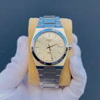 PRX Style Men's Watch – Ice Blue & Grey Dial, Stainless Steel Integrated Bracelet & Date Display