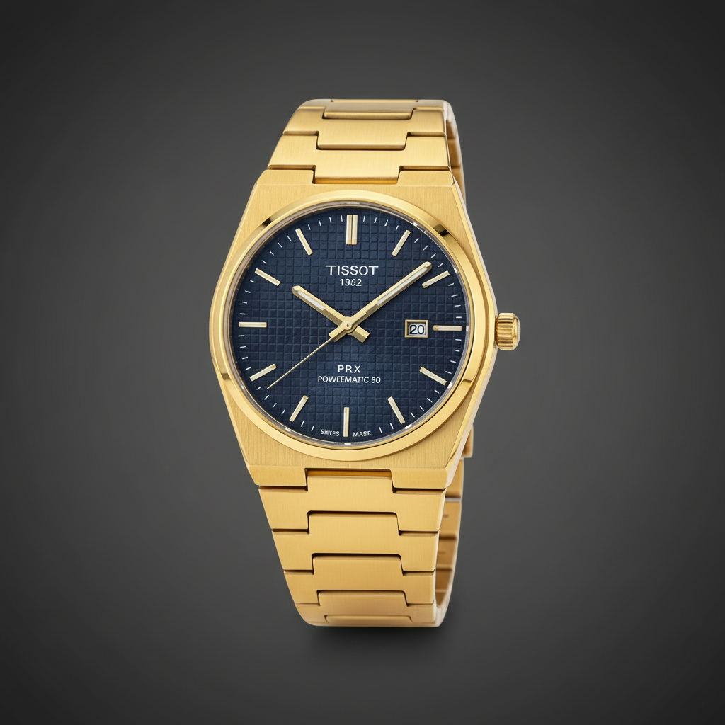 Tissot PRX Powermatic 80 – Gold Case | Blue Dial