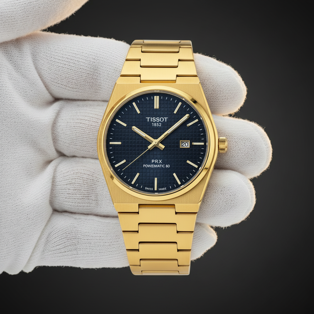 Tissot PRX Powermatic 80 – Gold Case | Blue Dial