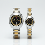 Two-Tone Couple Watch Set – Luxury His & Hers Stainless Steel Timepiece with Date Display